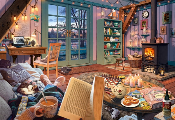 Schmidt puslespil At the Holiday Home i serien Secret Puzzle, 1000 brikker