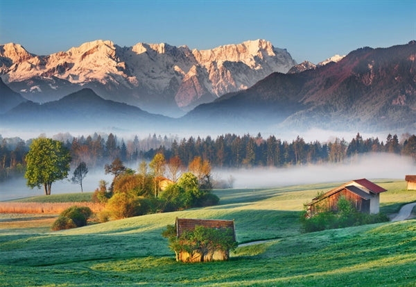 Schmidt puslespil Garmisch-Partenkirchen - Murnauer Moos med 1000 brikker