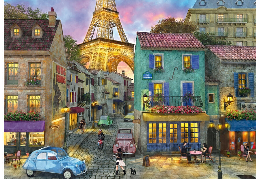 Schmidt puslespil The Streets of Paris med 1000 brikker