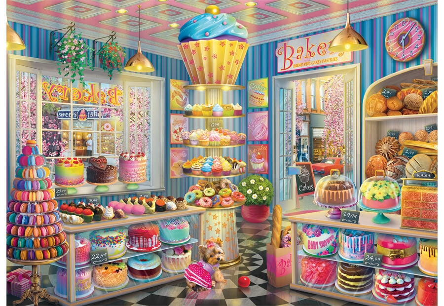 Schmidt The Brightly Coloured Bakery puslespil med 1000 brikker