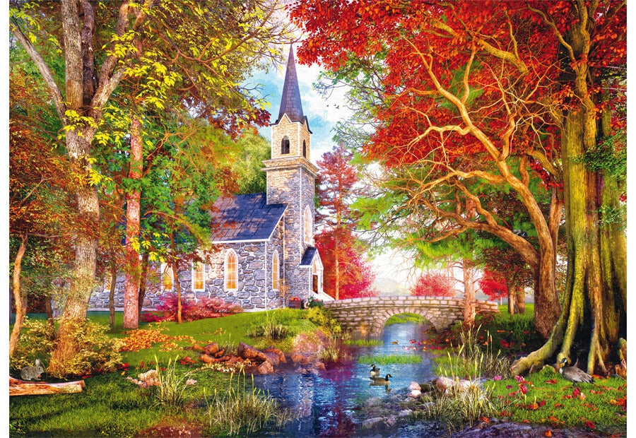 Schmidt The Autumnal Chapel puslespil med 1000 brikker