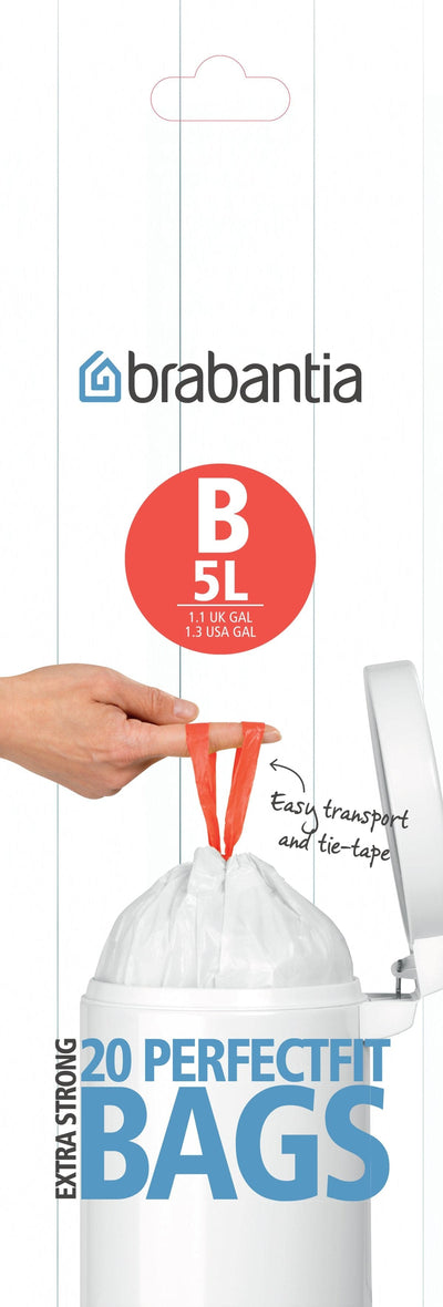 Se Brabantia Affaldsposer B, 5L 20 poser/rulle 5 L ✔ Kæmpe udvalg i Brabantia ✔ Hurtig levering: 1 - 2 Hverdage samt billig fragt - Varenummer: KTT-599622-01 og barcode / Ean: '8710755311741 på lager - Udsalg på Indretning - - Pedalspande Spar op til 56% - Over 1324 kendte brands på udsalg