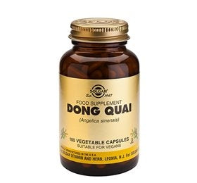 Pakning med Solgar Dong Quai 250 mg kosttilskud i kapselform, 100 kapsler