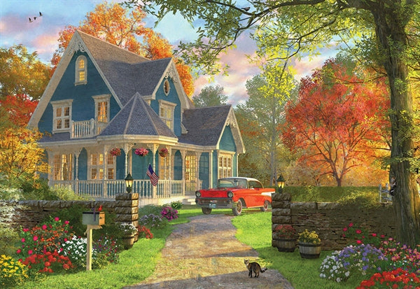Eurographics puslespil The Blue Country House med 1000 brikker