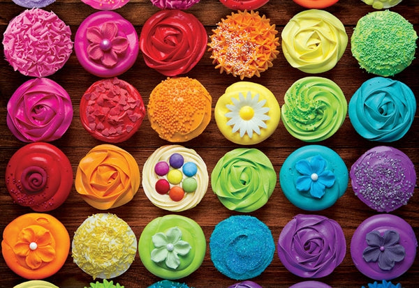 Eurographics puslespil Cupcake Rainbow med 1000 brikker