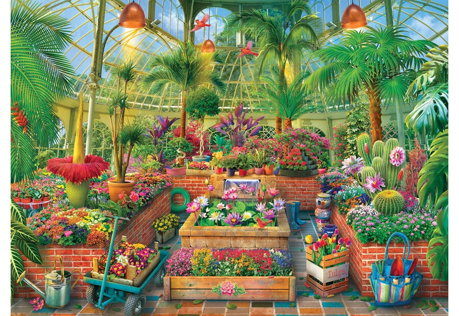 Eurographics puslespil Greenhouse Garden med 1000 brikker