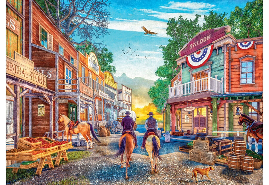 Eurographics puslespil Wild West Town med 1000 brikker