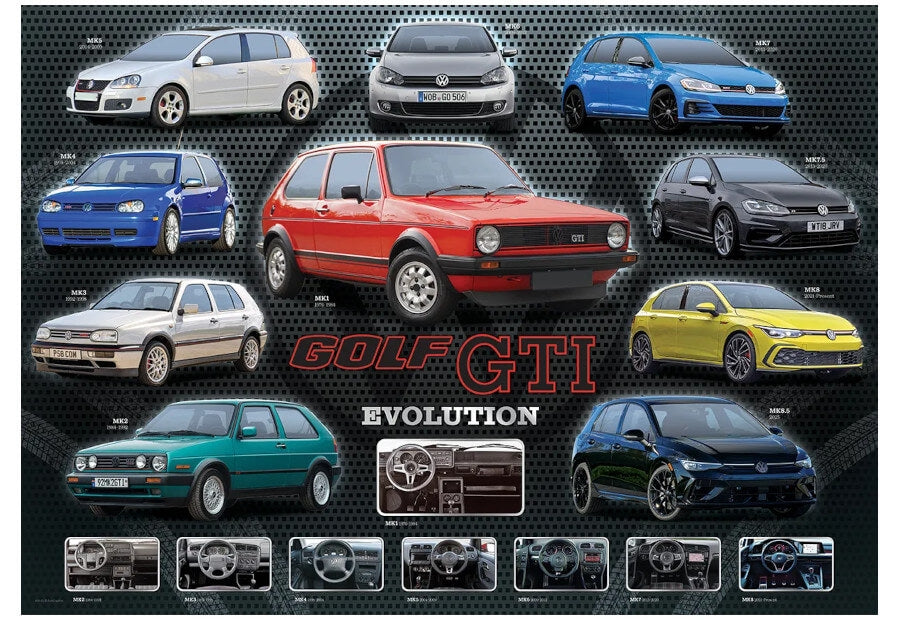 Eurographics puslespil VW Gold GTI Evolution med 1000 brikker