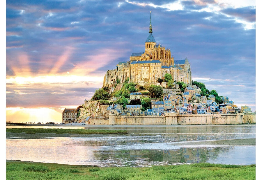 Eurographics puslespil med 1000 brikker og motivet Mont St. Michel i Frankrig