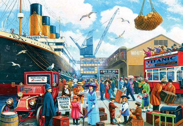 MasterPieces puslespil Titanic – Now Boarding med 1000 brikker