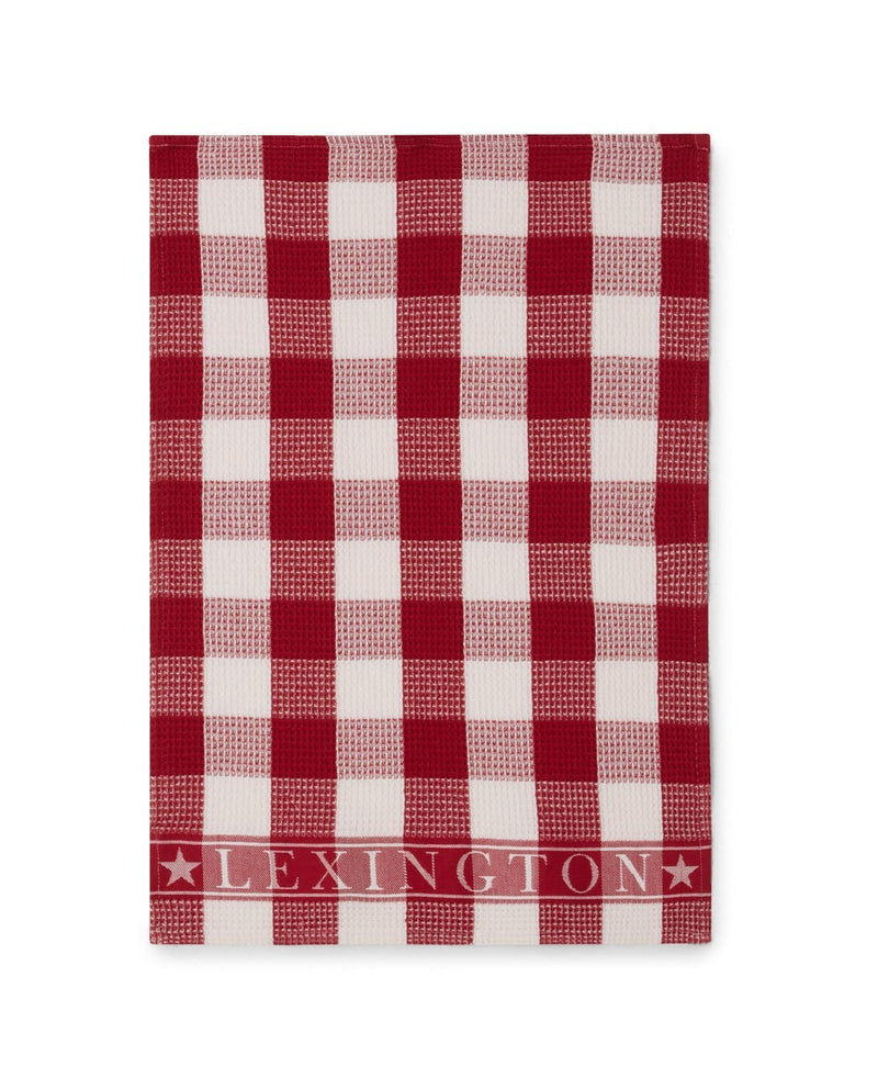 Se Lexington Vaffel køkkenhåndklæde 45x70 cm Rød-hvid ✔ Kæmpe udvalg i Lexington ✔ Hurtig levering: 1 - 2 Hverdage samt billig fragt - Varenummer: KTT-605456-01 og barcode / Ean: &