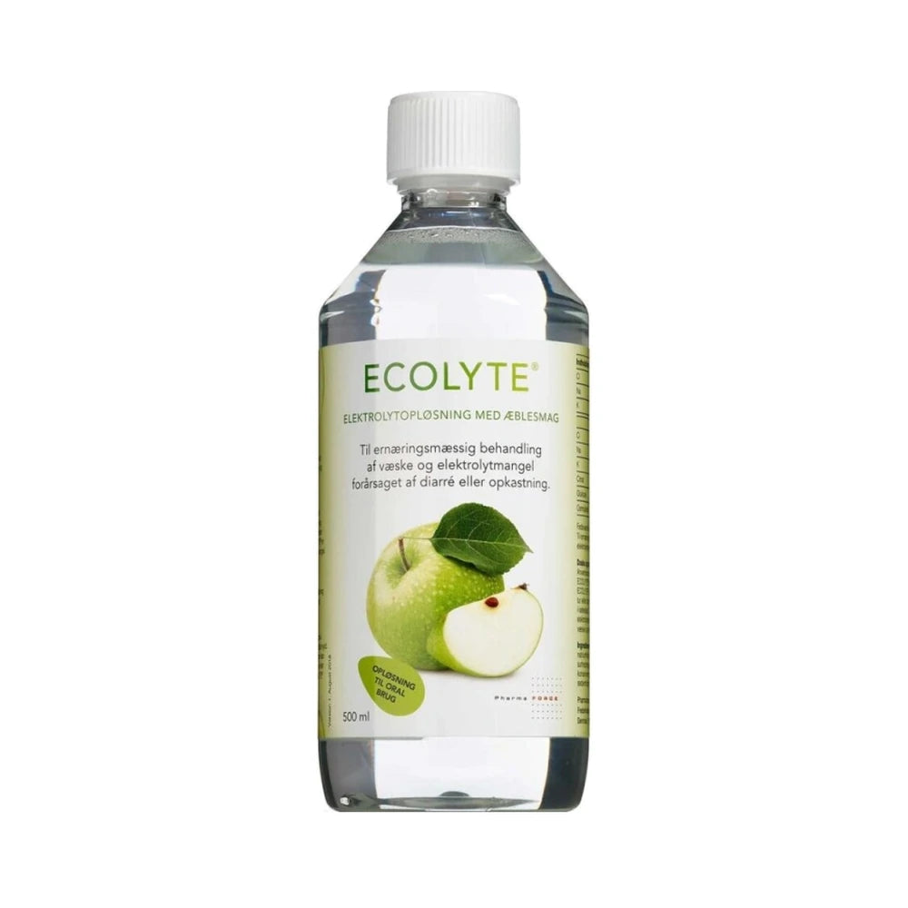 Pakning med Ecolyte oral rehydreringsopløsning med æblesmag, 500 ml