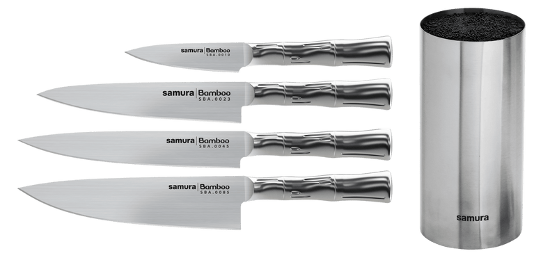 Se Samura BAMBOO knivsæt 4 knive-1 knivblok Rustfrit stål ✔ Kæmpe udvalg i Samura ✔ Hurtig levering: 1 - 2 Hverdage samt billig fragt - Varenummer: KTT-610244-01 og barcode / Ean: &