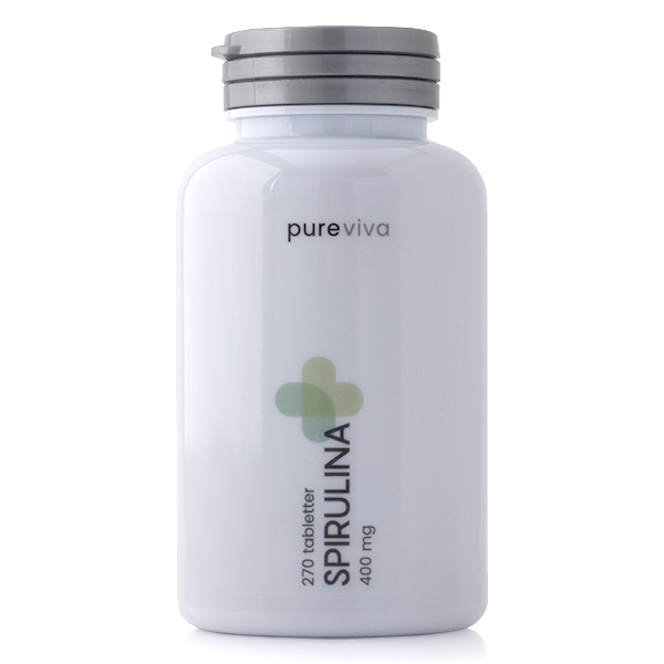 Pureviva spirulina 400 mg tabletter, pakke med 270 stk
