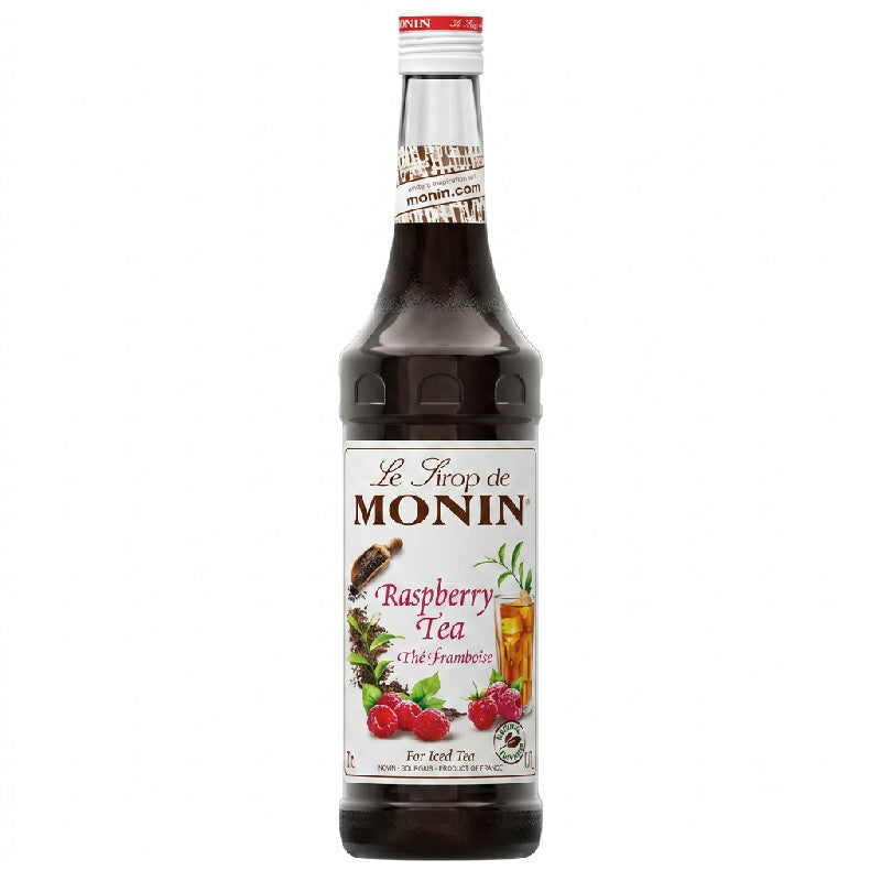 Flaske Monin Ice Tea Raspberry sirup med hindbær, 70 cl