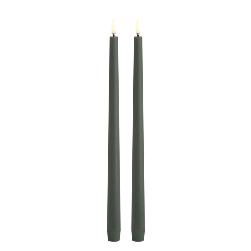 Se Uyuni Lighting LED Kronelys Slim 2-pak 2,3x32 cm Olivengrøn ✔ Kæmpe udvalg i Uyuni Lighting ✔ Hurtig levering: 1 - 2 Hverdage samt billig fragt - Varenummer: KTT-611216-01 og barcode / Ean: &