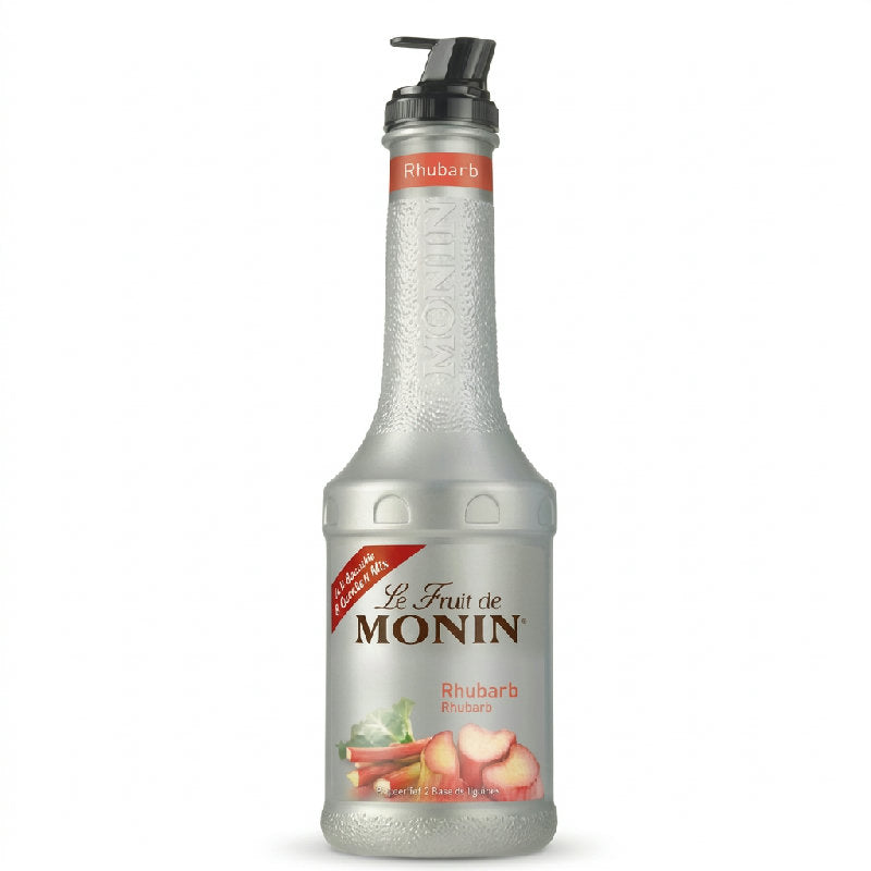 Flaske med Monin Purémix rabarber, 1 liter