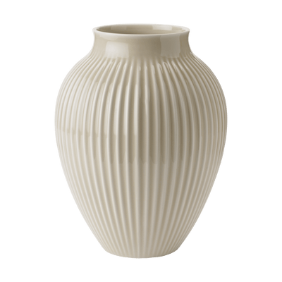 Se Knabstrup Keramik Knabstrup vase riflet 27 cm Ripple sand ✔ Kæmpe udvalg i Knabstrup Keramik ✔ Hurtig levering: 1 - 2 Hverdage samt billig fragt - Varenummer: KTT-612213-01 og barcode / Ean: '5713959020108 på lager - Udsalg på Indretning - Dekoration - Vaser Spar op til 67% - Over 1354 design mærker på udsalg
