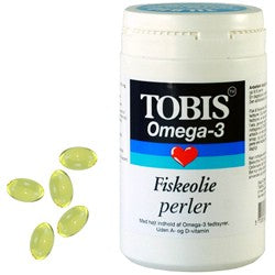 Pakning med Tobis Fiskeolie Omega-3 676 mg kosttilskud, 200 kapsler