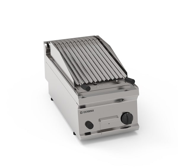 Tecnoinox lavastensgrill til gas med stegeplade i støbejern