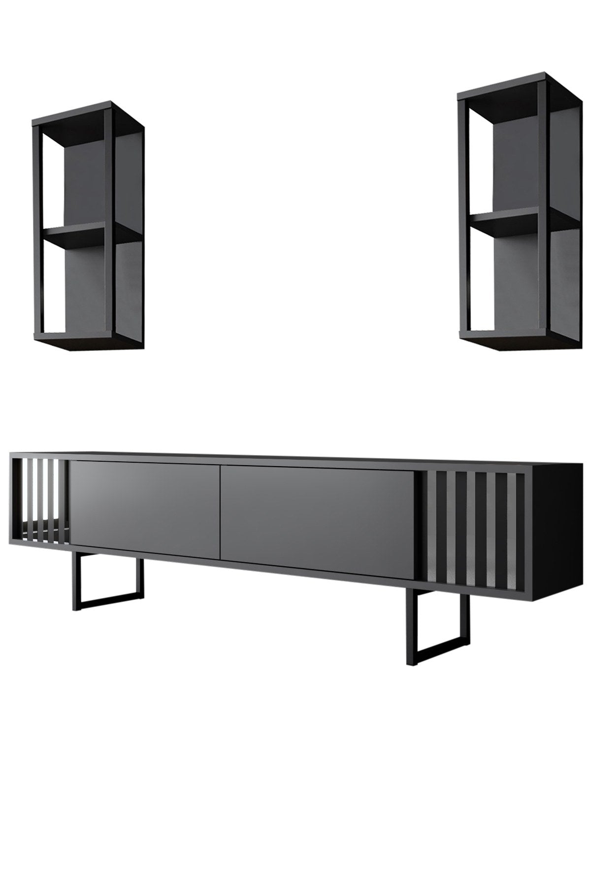 Se NORDVÄRK Chrome Line TV-bord og 2 væghylder - antracitgrå melamin og sort metal (sæt med 3) ❤ Kæmpe udvalg i - Køb online på udsalg og tilbud lige nu ❤ Billig fragt og hurtig levering - Varenummer: Boboonline-114178 og barcode / Ean: 8683742126133 på lager - Udsalg på Møbler,Borde,TV-Borde,
Møbler,
Borde,
Store TV-Borde,
Dagligstue,
Borde til stuen, Få op til 63% i rabat - Over 1.798 brands samlet på udsalg
