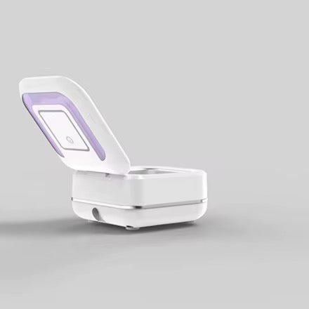 SkySkin SkyClean ultrasonic renseboks med UV-lys i hvid