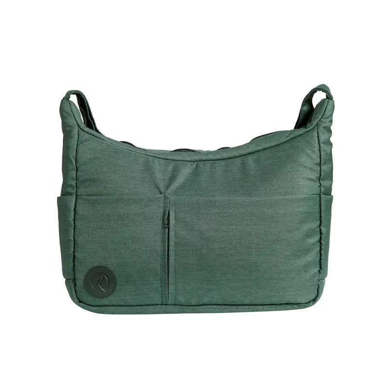 Stork pusletaske 620 i dark green/black med læderdetaljer og ydre rum