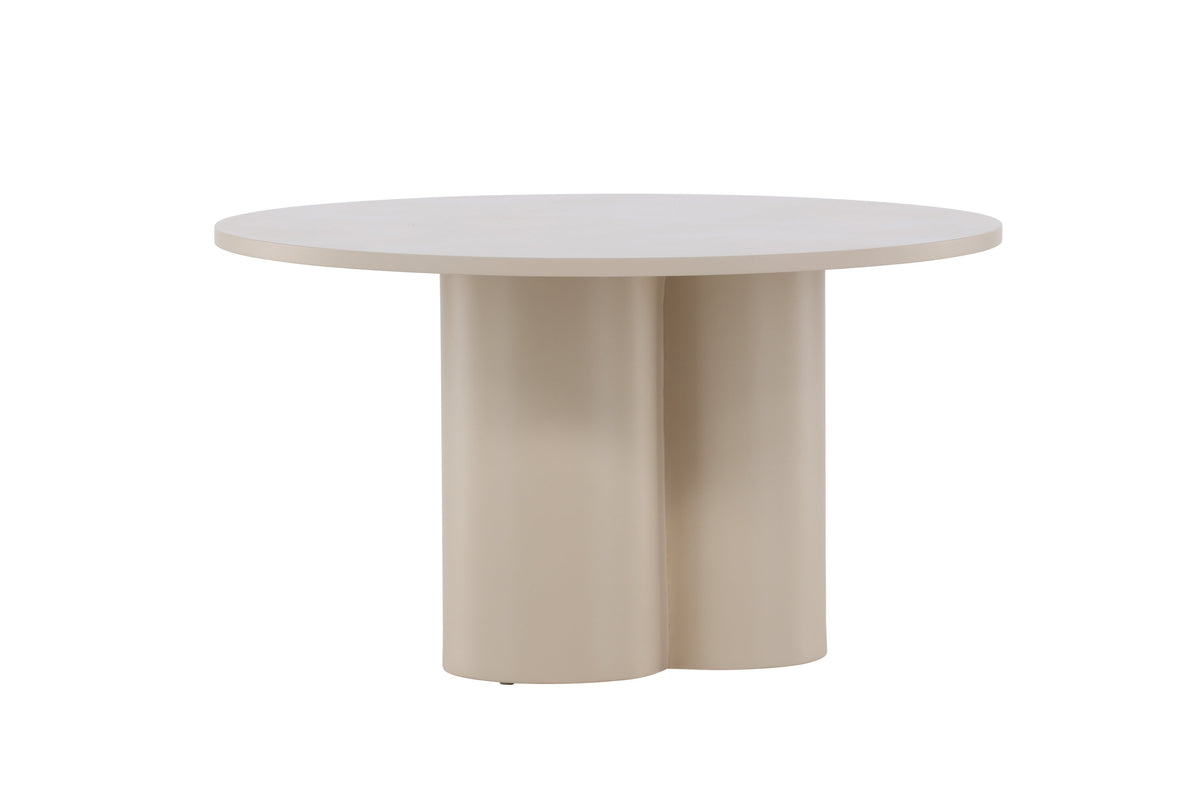 Venture Design Olivia rundt sofabord i beige MDF med diameter 80 cm