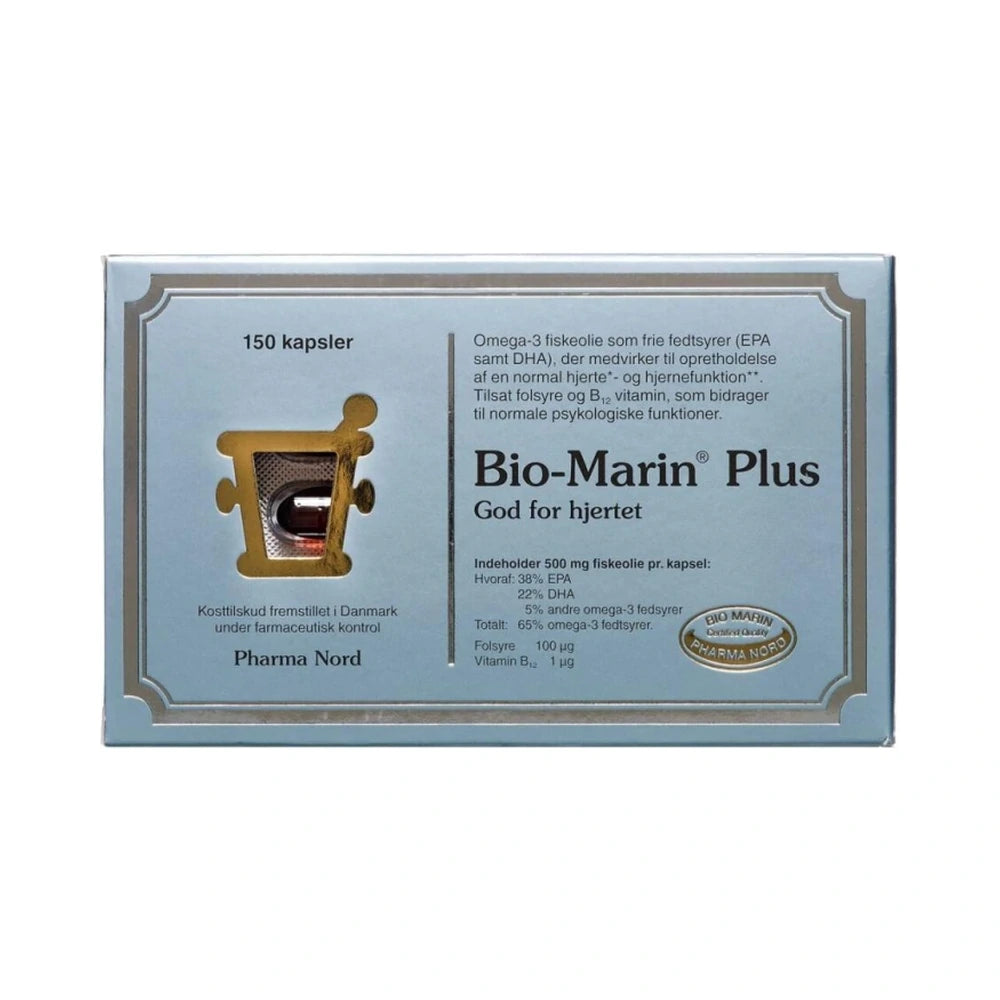Pakning med Pharma Nord Bio-Marin Plus fiskeolie i kapsler, 150 stk.