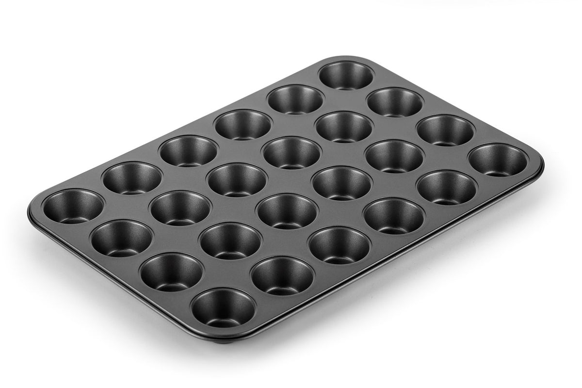Mini muffins bageplade i metal med non-stick belægning og 24 forme