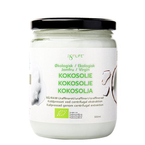 Panacea Jomfru Kokosolie i beholder med 500 ml indhold