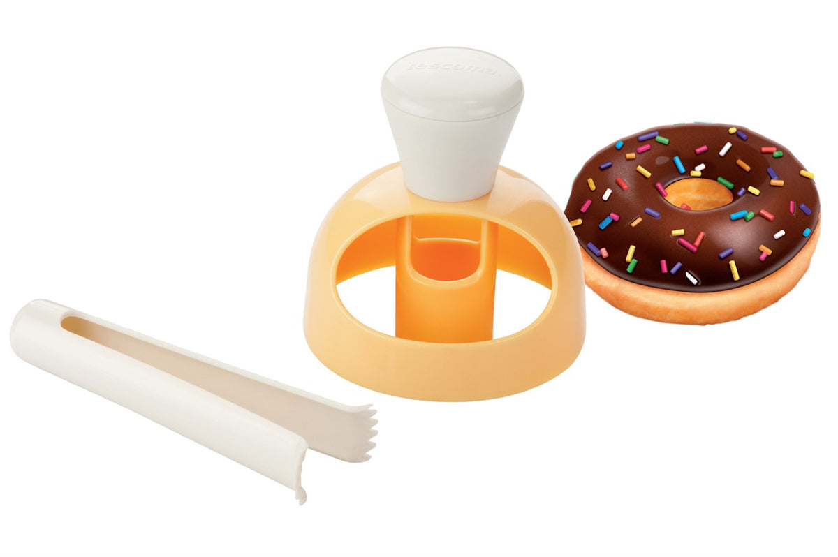 Doughnut udstikker med tang fra Tescoma til hjemmelavede doughnuts