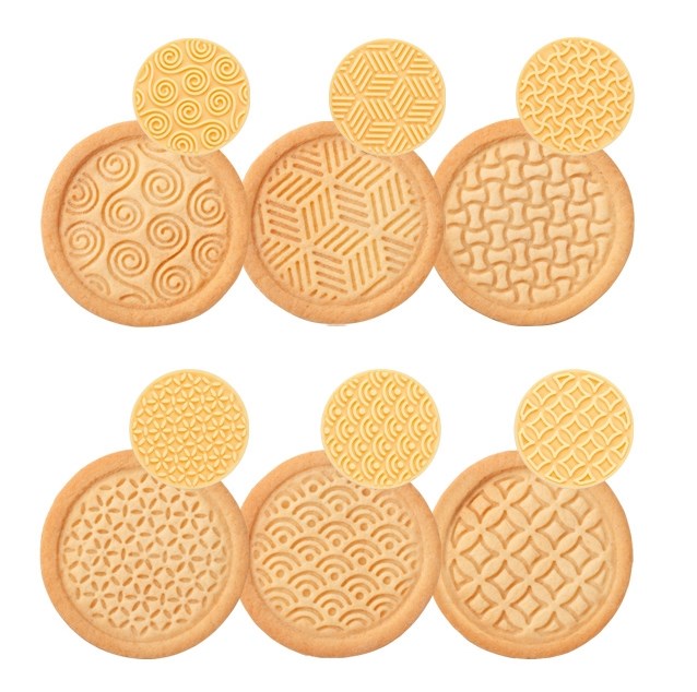 Kagestempel til småkager med flere forskellige mønstre til hjemmebagte cookies