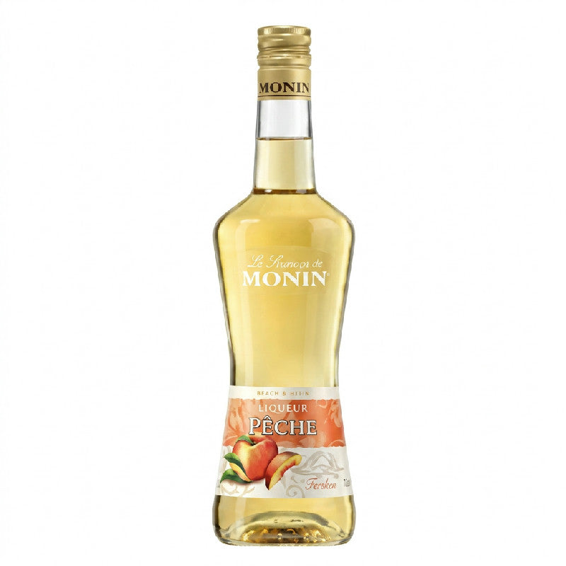 Flaske Monin Liqueur Pêche med ferskenlikør