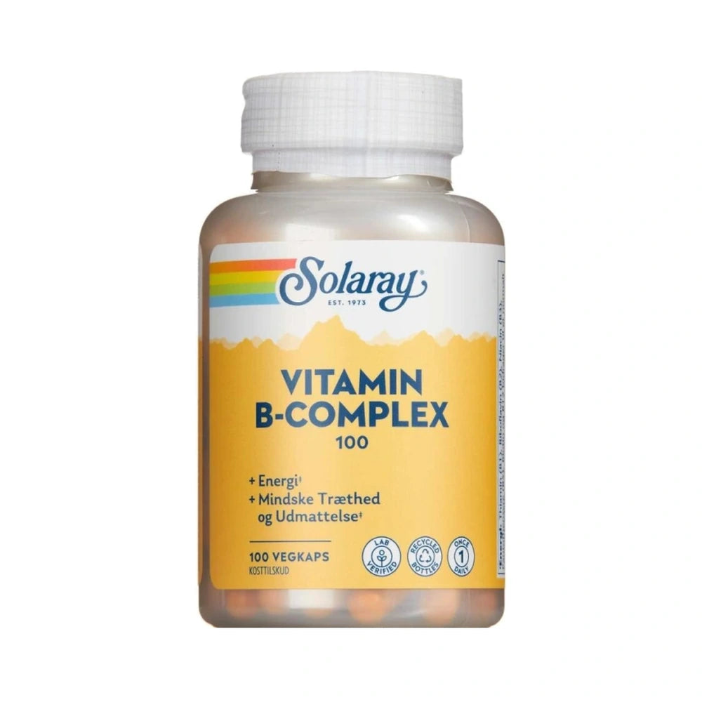 Pakning med Solaray B-Complex 100 vitaminkompleks, 100 stk.