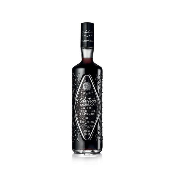 Flaske Sambuca Antica Liquorice italiensk lakridslikør på 70 cl