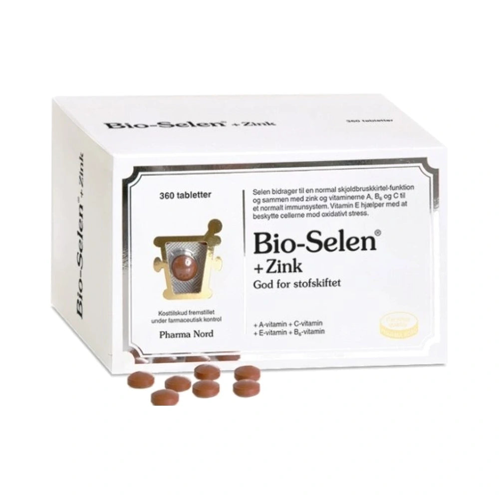 Stor pakning med Pharma Nord Bio-Selen + Zink tabletter, 360 stk