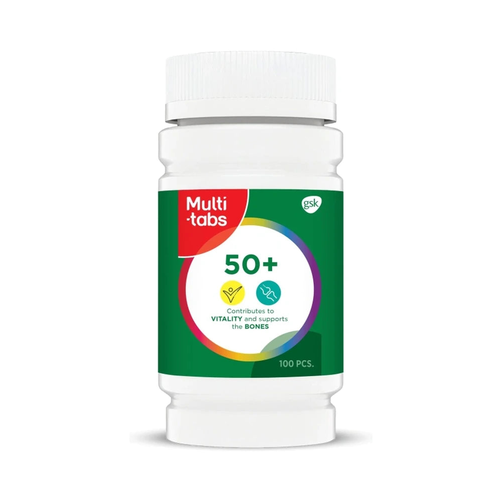 Pakke med Multi-tabs 50+ multivitamin til voksne, 100 tabletter