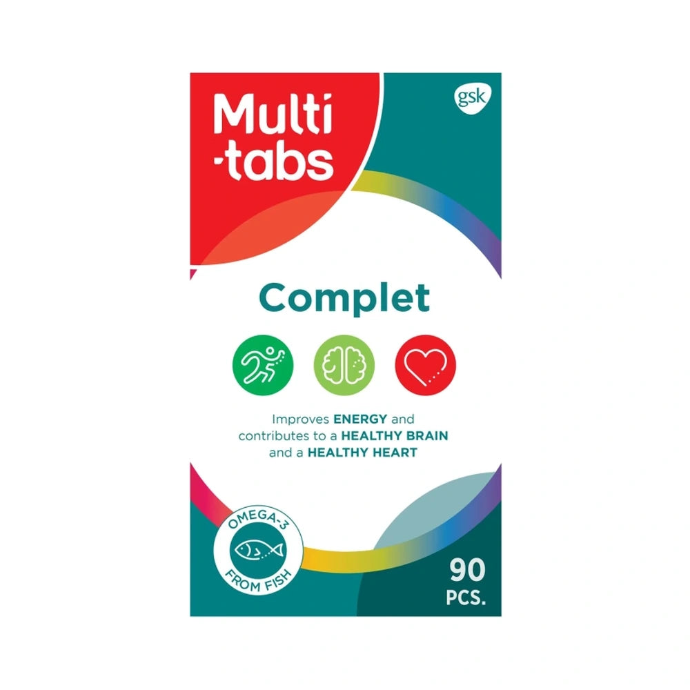 Pakke med Multi-tabs Complet Omega-3 kapsler, 90 stk