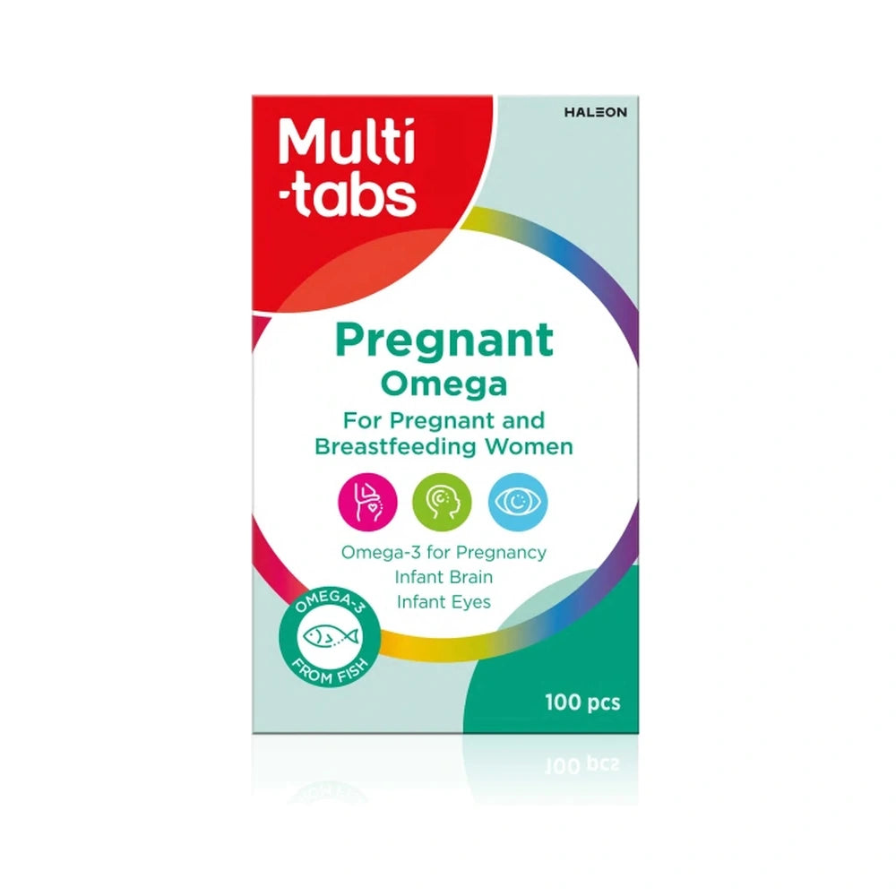 Pakke med Multi-tabs Pregnant Omega omega-3-kapsler, 100 stk