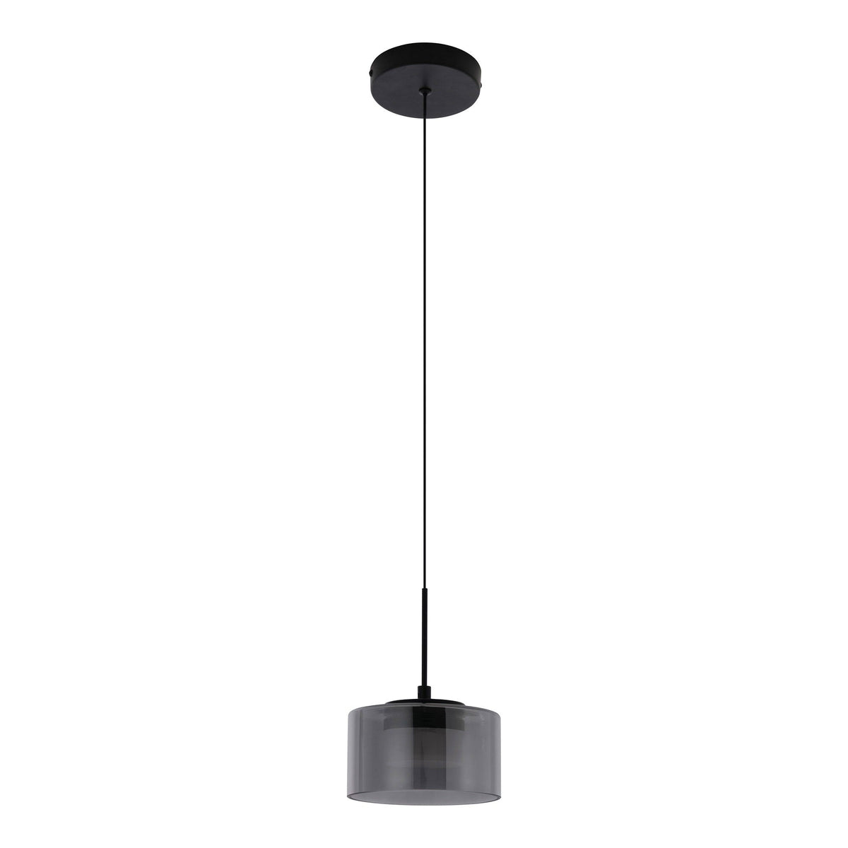 Cholet pendellampe fra House Nordic i sort metal og klart glas, varenr. 6406325
