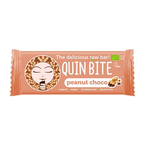 Quin Bite Peanut Choco økologisk raw bar fra Coala's Naturprodukter