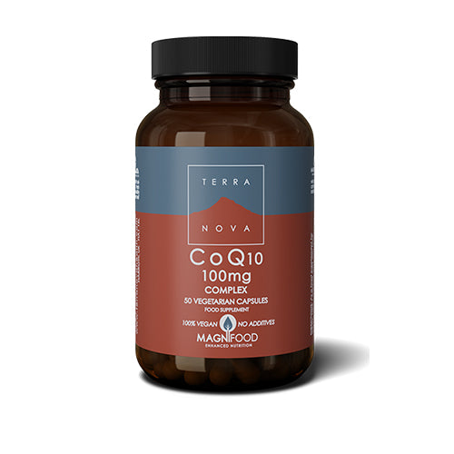 Terranova CoQ10 100 mg Complex kosttilskud, pakning med 50 kapsler