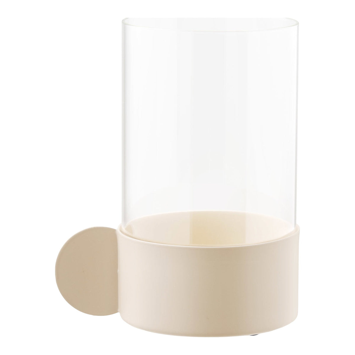 Beige Hurricane lysestage med glas og metal fra House Nordic