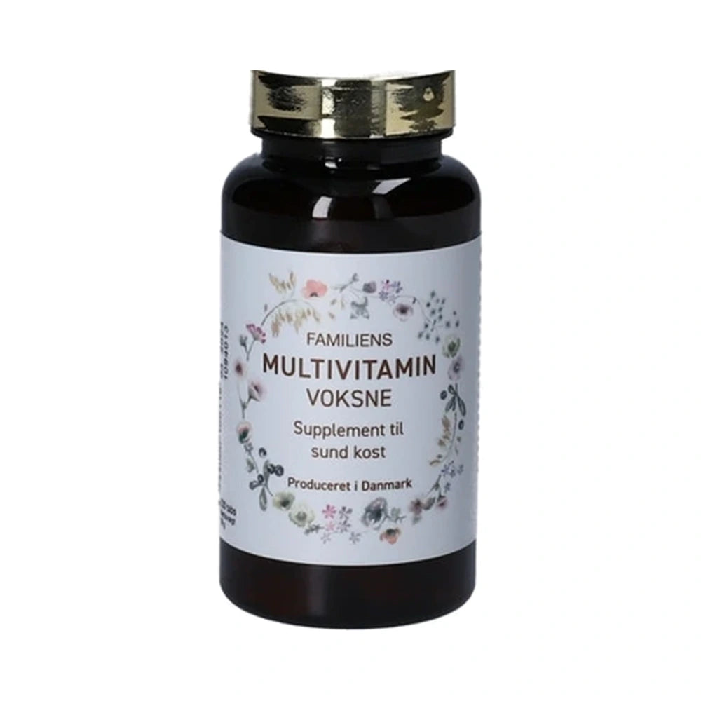 Pakning med Familiens Multivitamin Voksne tabletter, 120 stk.