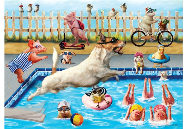 Eurographics puslespil Crazy Pool Day med 500 XL-brikker