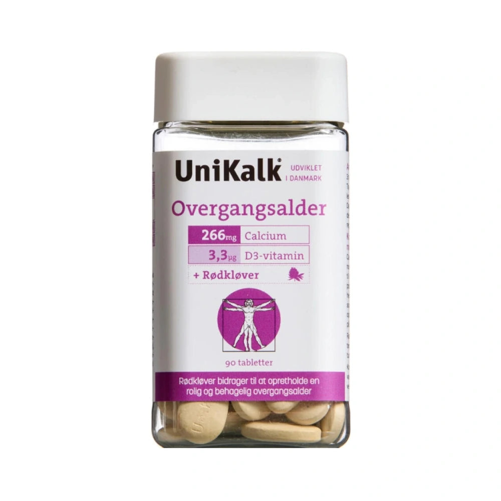 Pakning med UniKalk Overgangsalder kosttilskud, 90 stk