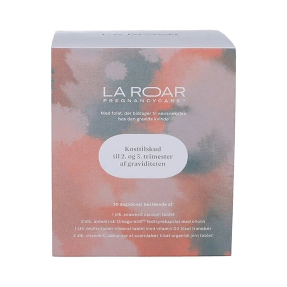 Pakning med La Roar PregnancyCare kosttilskud til gravide