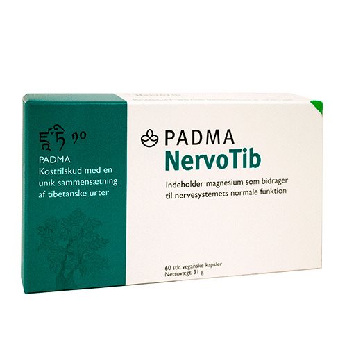 Pakning med Padma NervoTib kosttilskud fra Medicwiotec, 60 kapsler