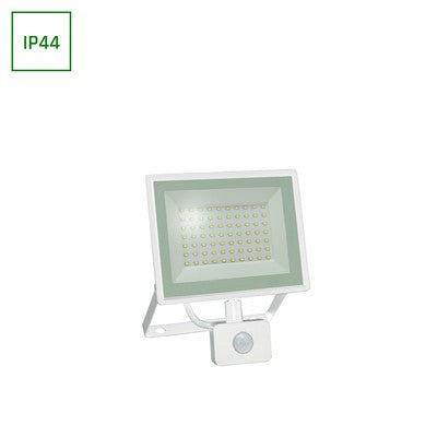 NOCTIS LUX lyskaster 50W - Neutral hvid, 230V, IP44, 180x215x53mm, hvid, med PIR sensor - Kulør : Neutral